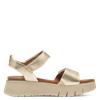 Jana Tessa Double Velcro Platform Sandal - Light Gold